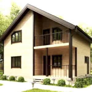 Каркасный дом 7x9 метра под ключ Каркасный дом 7x9 метра под ключ