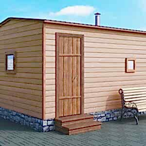 Каркасная баня (34-2) 3 на 4 метра под ключ Каркасная баня (34-2) 3 на 4 метра под ключ