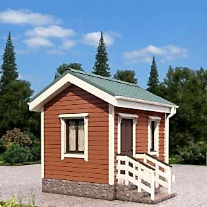 Каркасная баня (34-4) 3 на 4 метра с крыльцом под ключ Каркасная баня (34-4) 3 на 4 метра с крыльцом под ключ