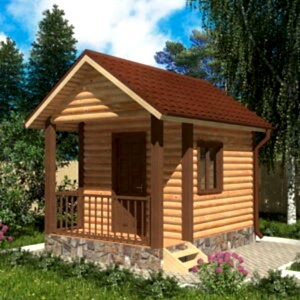 Каркасная баня (34-7) 3 на 4 метра с верандой под ключ Каркасная баня (34-7) 3 на 4 метра с верандой под ключ