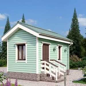 Каркасная баня (35-1) 3 на 5 метра с крыльцом под ключ Каркасная баня (35-1) 3 на 5 метра с крыльцом под ключ