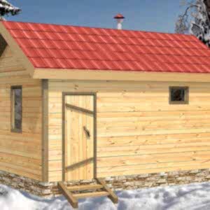 Каркасная баня (35-3) 3 на 5 метра под ключ Каркасная баня (35-3) 3 на 5 метра под ключ