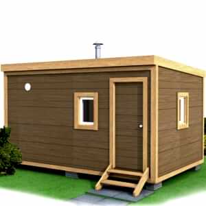 Каркасная баня (35-4) 3 на 4,6 метра под ключ Каркасная баня (35-4) 3 на 4,6 метра под ключ