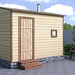 Каркасная баня (23-2) 2 на 3 метра под ключ Каркасная баня (23-2) 2 на 3 метра под ключ