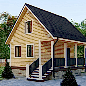 Уютный дом 6 на 6 с террасой Уютный дом 6 на 6 с террасой