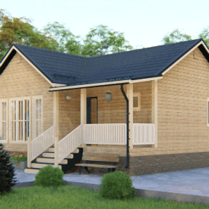 Каркасный дом 9 на 7,5 с террасой Каркасный дом 9 на 7,5 с террасой