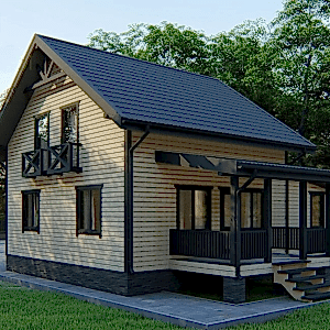 Дом 11 на 11 с террасой и гаражом Дом 11 на 11 с террасой и гаражом