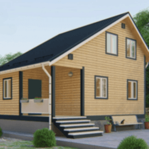 Деревянный дом 8 на 6 в полтора этажа Деревянный дом 8 на 6 в полтора этажа