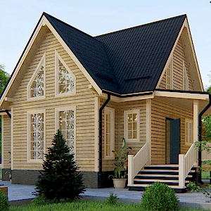 Каркасный дом 7.5 на 11 в два этажа Каркасный дом 7.5 на 11 в два этажа