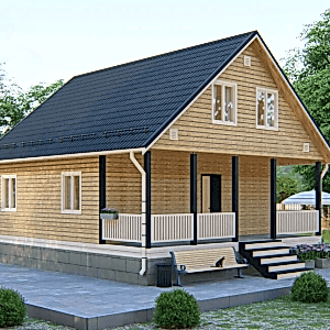 Дом 9 на 8 с большой террасой Дом 9 на 8 с большой террасой