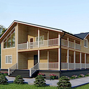 Дом на 200 кв.м 10 на 11 в два этажа с террасой Дом на 200 кв.м 10 на 11 в два этажа с террасой