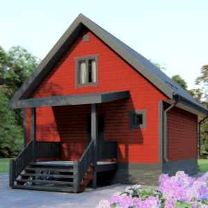 Каркасный дом 7 на 7 в два этажа Каркасный дом 7 на 7 в два этажа