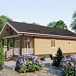 Каркасный дом 6 на 13 с террасой Каркасный дом 6 на 13 с террасой