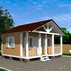 Дачный дом 4,5 на 6 с террасой Дачный дом 4,5 на 6 с террасой