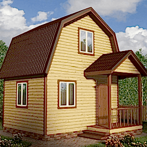 Дом с крыльцом в два этажа 4 на 5 Дом с крыльцом в два этажа 4 на 5