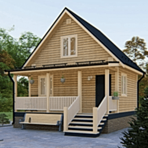 Дом каркасный с мансардой 6 на 6 Дом каркасный с мансардой 6 на 6