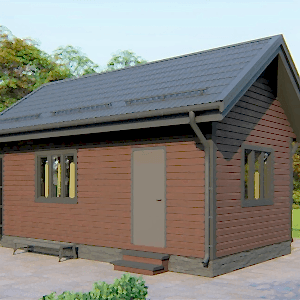 Дом 6 на 4 с двухскатной крышей Дом 6 на 4 с двухскатной крышей