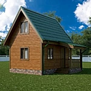 Каркасный дом с мансардой 5,5 на 5 Каркасный дом с мансардой 5,5 на 5